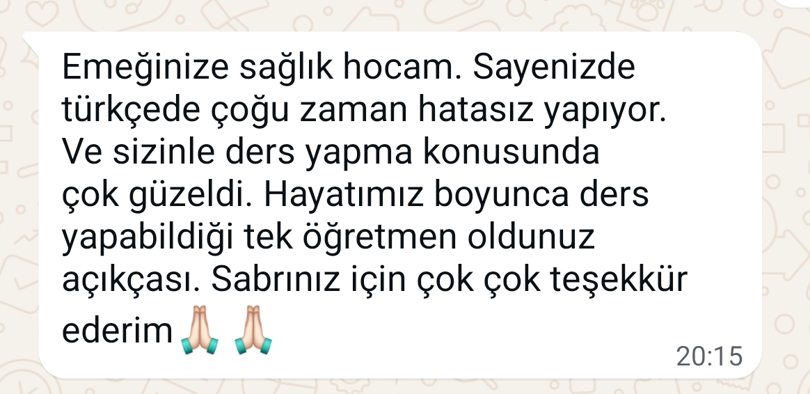Geri bildirim ekran görüntüsü
